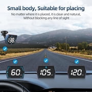 Universal GPS Speedometer MPH Heads-Up Display for Car, USB Plug & Play Large Screen HUD GPS Speedometer with Overspeed Alarm with Shading Plate, Car Charger Adapter, Rotary Suction Cup Holder