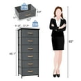thumbnail image 3 of Crestlive Products 6 Drawers Dresser Vertical Fabric Storage Tower, Gray, 3 of 8