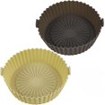 thumbnail image 1 of 2 piezas de accesorios para freidora de cesta de silicona, cesta de silicona reutilizable de 16x14 cm para airfryer, microondas, molde para pasteles, etc., 1 of 4