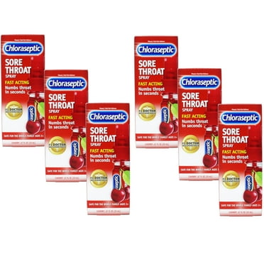 Chloraseptic Sore Throat Spray Pocket Pump Cherry 0.67 oz (20 ml) - 6 Pack