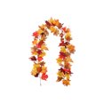 thumbnail image 2 of Guirnalda de hojas de arce para Halloween de 172 cm | Enredadera colgante de ratán de plástico multicolor | Decoración para Acción de Gracias y Navidad | Decoración para fiestas con chimenea | 1, 2 of 7