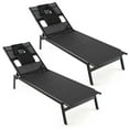 thumbnail image 2 of Costway 2 PCS Patio Tanning Lounge Chair 5-Position Outdoor Recliner with Face Hole, 2 of 7