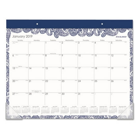 Desk Pad Calendar Refill AT-A-GLANCE 2019 Paige Monthly Desk Pad Calendar, 21 3/4
