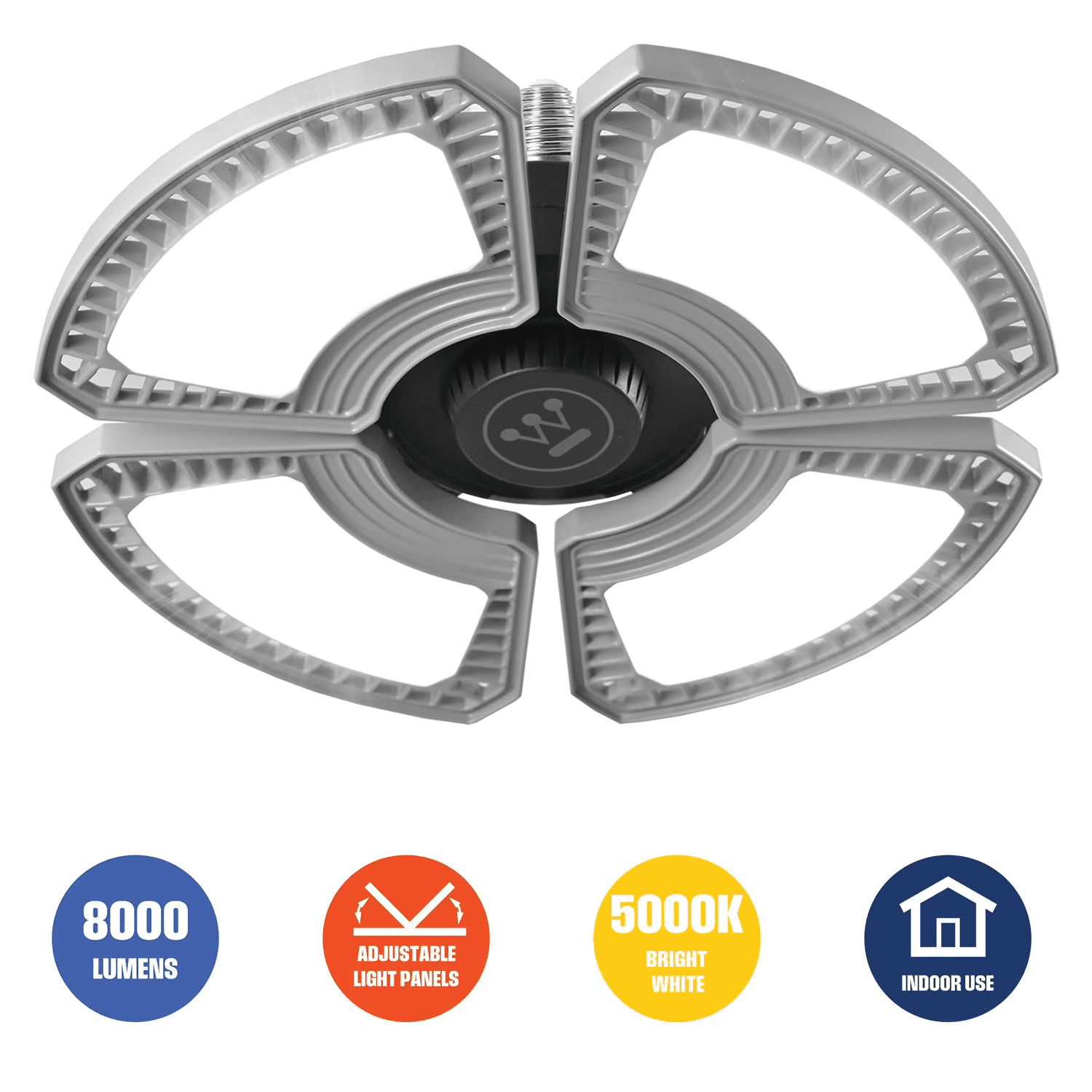 Westinghouse LED Garage Lights,8000 Lumen LED Shop Light with Deformable Three Panel Ceiling Light E26 for Basement, Workshop ,Warehouse ,Shop