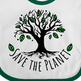 thumbnail image 4 of Inktastic Save the Planet Tree Design with Green Leaves Boys or Girls Baby Bib, 4 of 4
