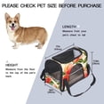 thumbnail image 3 of Peach Fabric 900D Oxford Cloth Pet Carrier Bag Base Sherpa Nylon Webbing 17x10x11.8 in 43x26x30 Cm Gray Black Comfortable Lightweight Durable Travel Crate, 3 of 7
