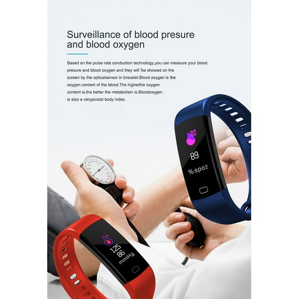 Fitness Tracker w Heart Rate Monitor Waterproof Activity Tracker Watch Color Screen Smart Band with Blood Pressure Oxygen Sleep Monitor For Women Men Walmart