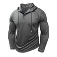 thumbnail image 1 of Men's Hooded Top for Daily Casual Wear with Long Sleeve Athletic Performance Design and Practical Drawstring Detail, 1 of 6