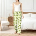 thumbnail image 5 of Uemuo Green Frog Pattern Women's Wide Leg Palazzo Lounge Pants with Pockets Light Weight Loose Comfy Casual Pajama Pants-Medium, 5 of 9