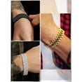 thumbnail image 5 of ChainsHouse Wristband ID Bracelets for Men, Personalized Bracelets for Mom Gift Black Chunky Bracelet Bangle Jewelry for Birthday Gift, with Removal Tool, 10/15/15.5MM Width, 8.27/8.66"Length(Box), 5 of 8