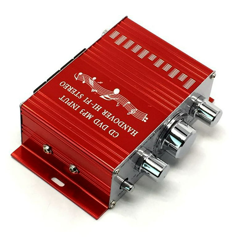 DC 12V HiFi Power Amplifier Mini Small Audio Digital Stereo Car FM AMP 2CH  Music