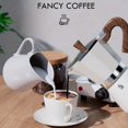 thumbnail image 3 of YOPTOP 1pc 3-Cup Moka Pot Italian Coffee Maker  Stovetop Espresso Percolator for Gas or Electric Ceramic Stovetop  Camping Manual Cuban Coffee Maker for Cappuccino or Latte  5oz/150ml, 3 of 7