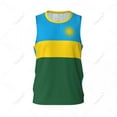 thumbnail image 2 of Rwanda flag men basketball sports jersey running fitness multifunction sleeveless tshirt exclusive custom name nunber, 2 of 9