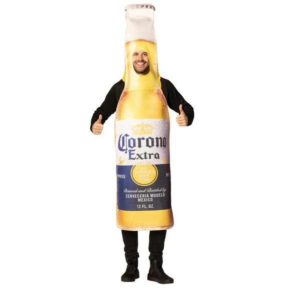 Rasta Imposta Corona Extra Beer Bottle Halloween Costume, Adult One Size, Unisex, Yellow