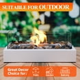 thumbnail image 3 of Table Fireplace for Indoor and Outdoor Use, Table Fire Pit Upgrade Fireplace with 4-Sided Glass, Campfire Cosy Atmosphere, Gift for Christmas, 3 of 7