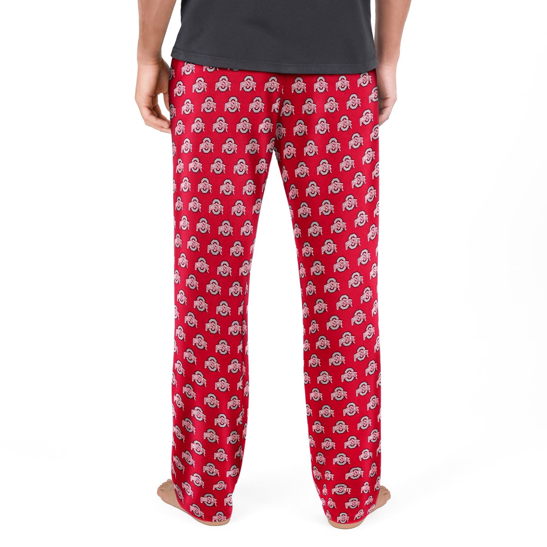 NCAA Mens Ohio State Buckeyes All Over Print Pajama Pants