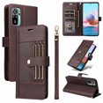 thumbnail image 1 of FOXDOCK Funda tipo Cartera para Xiaomi Redmi Note 10 4G – Cubierta de Cuero PU con Múltiples Ranuras, Bolsillo para Efectivo y Correa de Muñeca, 1 of 6