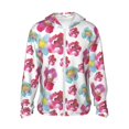 thumbnail image 2 of Lsque Watercolor Flowers UPF 50+ Lightweight Sun Protection Men's Women's Long Sleeve Shirt, Hoodie Performance -3X-Large, 2 of 9