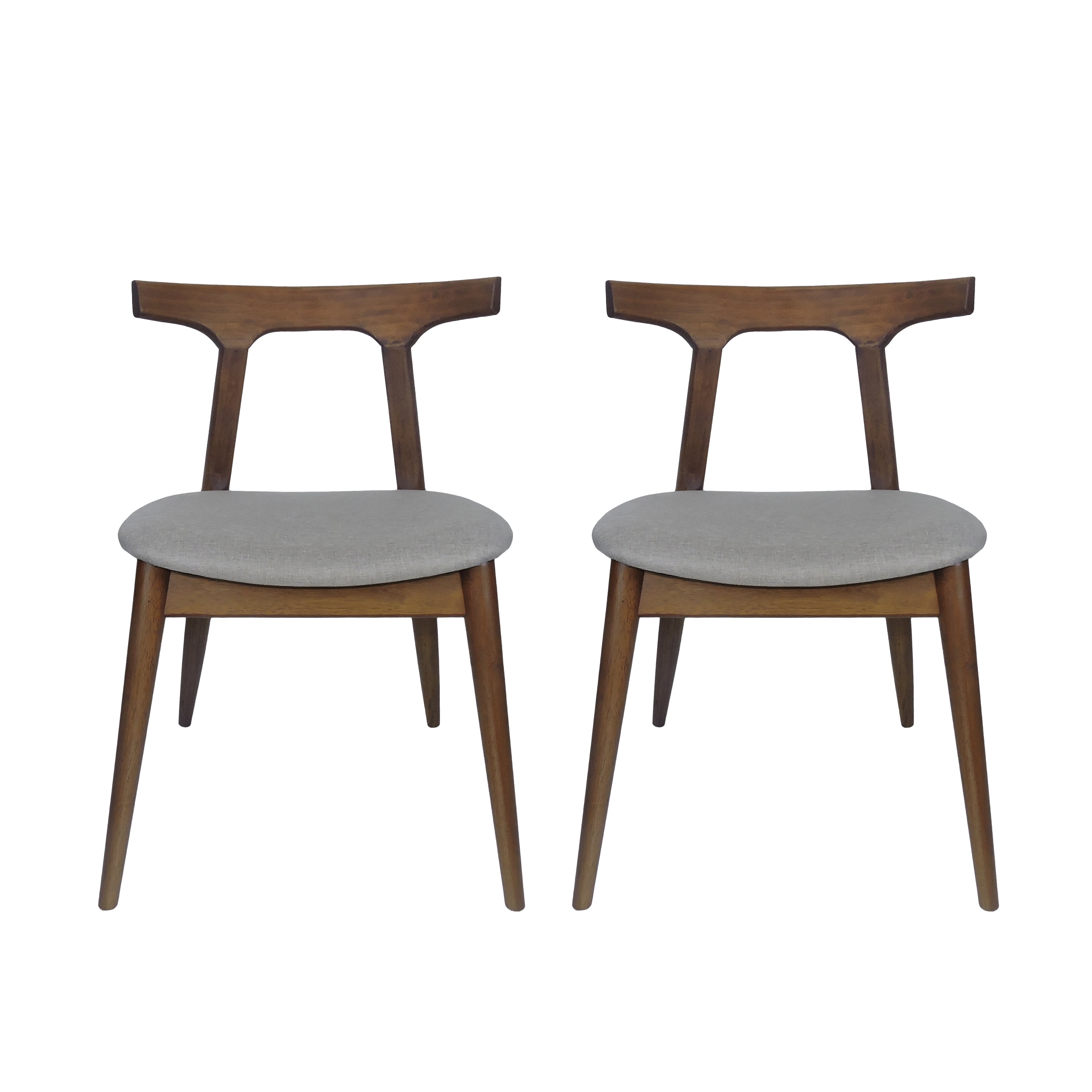EUROCO Solid Wood Dining Chairs Set of 2, Modern Minimalist Accent Chair Armless,Side Chair for Kitchen Living Room