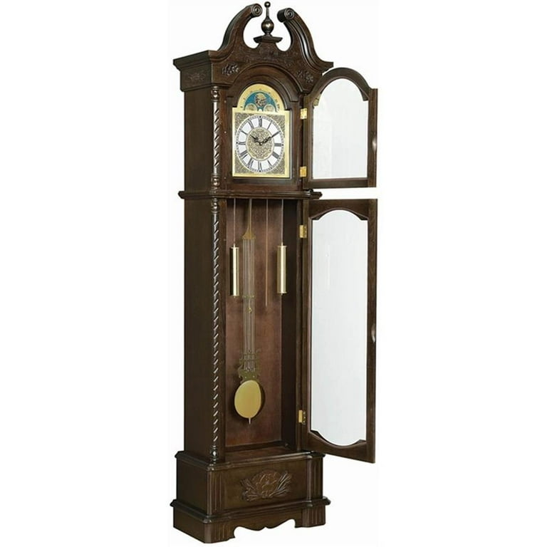 Cedric Grandfather Clock with Chime Golden Brown