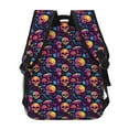 thumbnail image 4 of Xecao Skull mushroom Backpack, a stylish and functional choice for both men and women, is the perfect basic bookbag for college, work, or travel, 4 of 5
