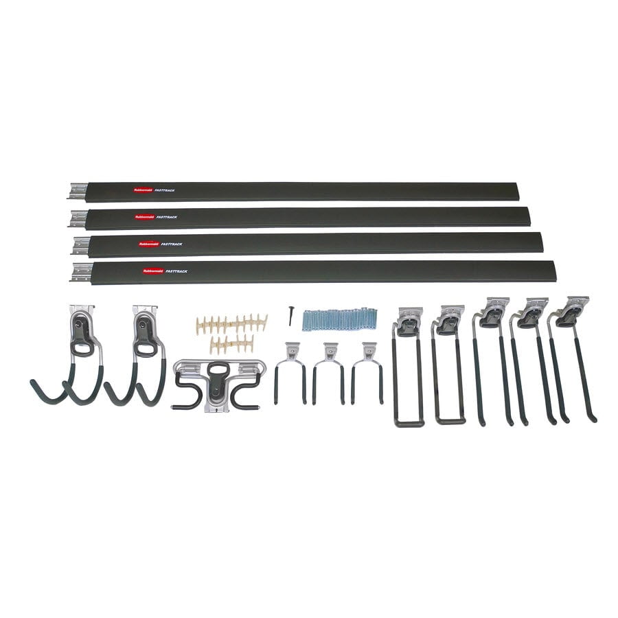 Rubbermaid FastTrack Garage 15Piece Black/Silver Steel Multipurpose