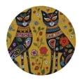 thumbnail image 2 of JEUXUS  Halloween Table Cloth Round Tablecloths  Happy Halloween Sugar Cat Circular Table Cover for Dinner Holiday Outdoor Easter, 2 of 7