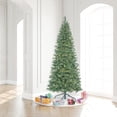 thumbnail image 2 of Vickerman 7.5' Oregon Fir Slim Artificial Christmas Tree, Wide Angle Single Mold Warm White LED Lights, 2 of 7