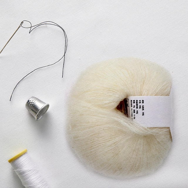 Qiilu Washable Angora Wool Yarn Kit For Weeding Party Birthday Gift
