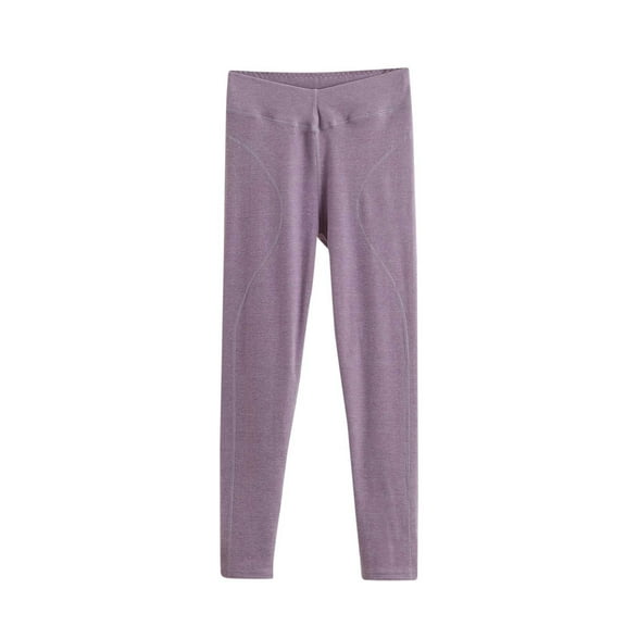 Gytharion Women's Plus Size Thermal Pajama Pants Solid Color High Waist Double Brushed Sleep Pants Soft Warm Winter Lounge Bottoms