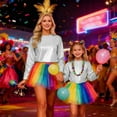 thumbnail image 2 of Ticikt Girl's Metallic Oversized T-Shirt Disco Outfits Crew Neck Loose Dance Tops,Color:Silver, 2 of 4