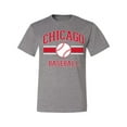 thumbnail image 2 of Wild Bobby City of Chicago Baseball Fantasy Fan Sports Men's T-Shirt, Heather Grey, Large, 2 of 6