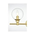 thumbnail image 3 of Living District Jaelynn 2-Light Iron & Glass Bath Sconce in Brass/Clear, 3 of 5