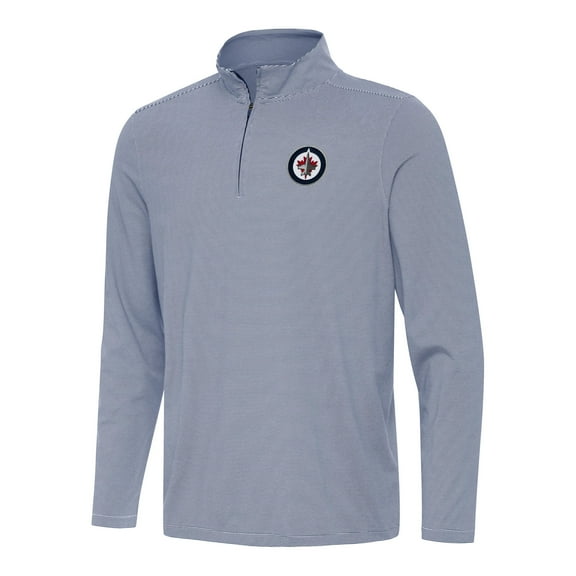 Men's Antigua  Navy Winnipeg Jets Twine Quarter-Zip Top