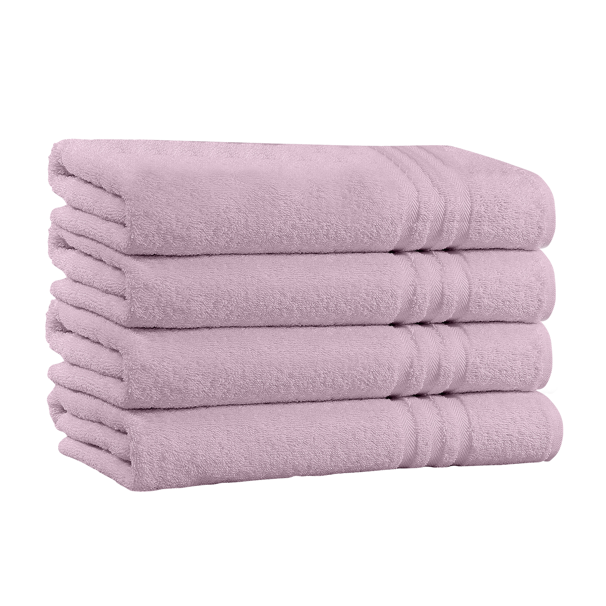 100 Cotton Bath Towels Pack of 4 Extra Plush & Absorbent Lavender