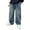 Blue, variant on Teens Boys Jeans Baggy Straight Leg Elastic Waist Loose Denim Pants with Pockets Casual Cargo Baggy Pants 4-16Years