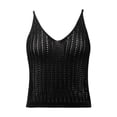 thumbnail image 1 of Ropa Playa Ocean Pacific para Mujer Blusa Corta Tejida Sin Manga Cuello V Negro Talla CH, 1 of 4