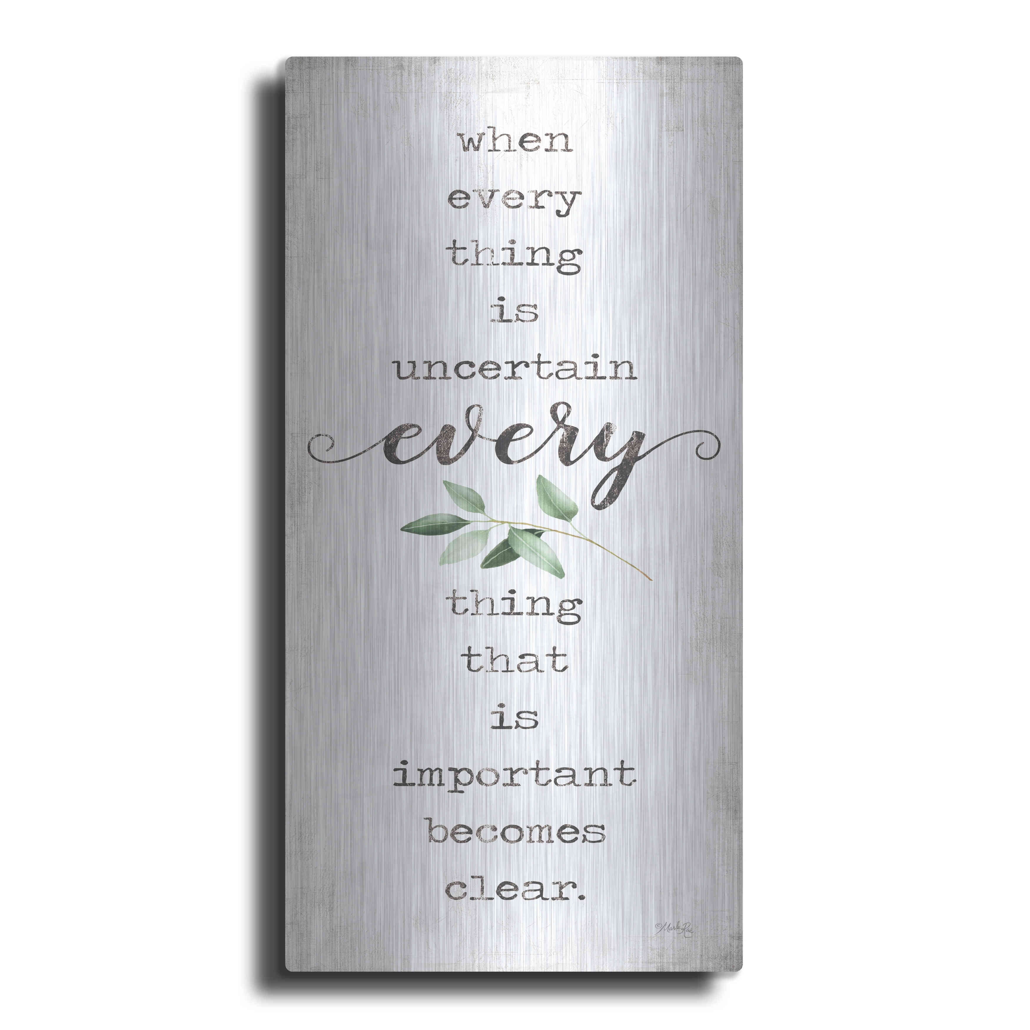 Acrylic Glass Wall Art 'What's Important Becomes Clear' by Marla Rae