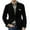 Black, variant on CharmCyan Men Corduroy Blazer Jacket Casual Single Breasted Tailored Fit Notched Lapel Two Button Pockets Long Sleeve Black L