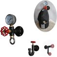 thumbnail image 4 of Gancho para colgar vintage, ganchos negros, ganchos para abrigos industriales retro C, estante de pared para tubos de hierro para decoración del hogar antiguo brillar  Electrónica, 4 of 4