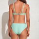 thumbnail image 4 of Traje de baño para mujer, dos piezas, tirantes finos, Color puro, fruncido, transpirable, con aros, acolchado, Bikini, traje de baño verde manzana XL, 4 of 6