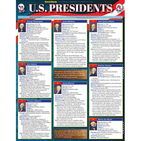 U.S. Presidents : QuickStudy Laminated Reference (Ten Best Presidents In Us History)