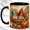 Black, variant on Basket Gnomes Coffee Mug, Autumn Harvest Mug, Ceramic 11 oz