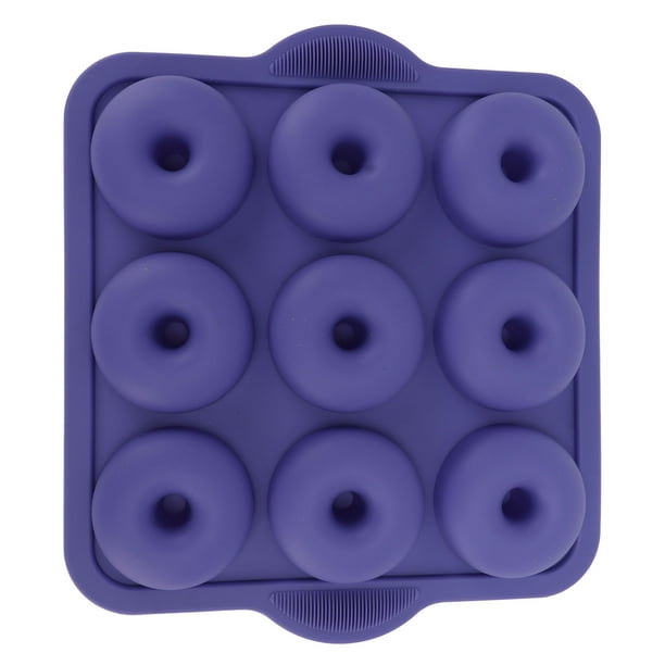 Molde para donas de silicona resistente al calor, moldes para magdalenas antiadherentes, juego de moldes para hornear donas, molle para donas de 9 cavidades para pasteles,