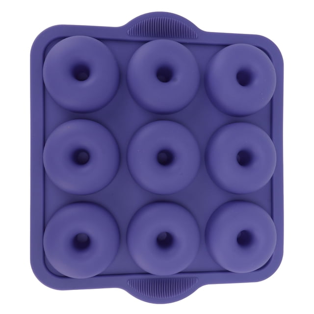 Molde para donas de silicona resistente al calor, moldes para magdalenas antiadherentes, juego de moldes para hornear donas, molle para donas de 9 cavidades para pasteles,