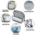 thumbnail image 4 of Standing Pencil Case with Base Large Capacity Stationery Pouch Pen Bag with Zipper for Women Men Blue Sea Turtle Pattern, 4 of 7