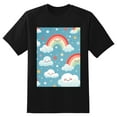 thumbnail image 2 of Plus Size Shirt for Women Black Tops for Women Short Sleeves Shirt for Women Rainbows T Shirt Crewneck Shirt for Women XL, 2 of 5