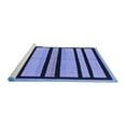 thumbnail image 2 of Ahgly Company Machine Washable Indoor Square Abstract Blue Modern Area Rugs, 6' Square, 2 of 4