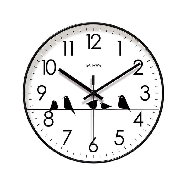 Reloj decorativo de estilo minimalista moderno de 10 pulgadas/12 pulgadas/14 pulgadas, reloj silencioso for sala de estar y dormitorio, reloj de pared de moda