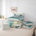 thumbnail image 6 of Catabedysis Ocean Beach Camping 7-Piece Twin Bedding,Camper Print Bedding Comforter Set For Boys,Multicolor,Light Gray Reversible, 6 of 7